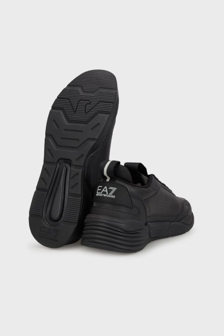 EA7 Logolu Kalın Tabanlı Sneaker Unisex Ayakkabı X8X221 XK437 M826 SİYAH-GÜMÜŞ - 5