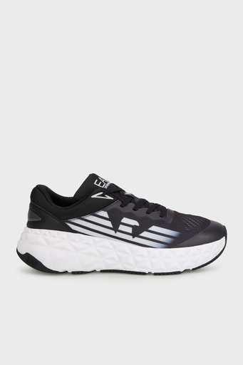 EA7 Logolu Kalın Tabanlı Sneaker Unisex Ayakkabı X8X239 XK432 R966 SİYAH-GRİ - 1