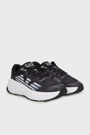 EA7 Logolu Kalın Tabanlı Sneaker Unisex Ayakkabı X8X239 XK432 R966 SİYAH-GRİ - 3