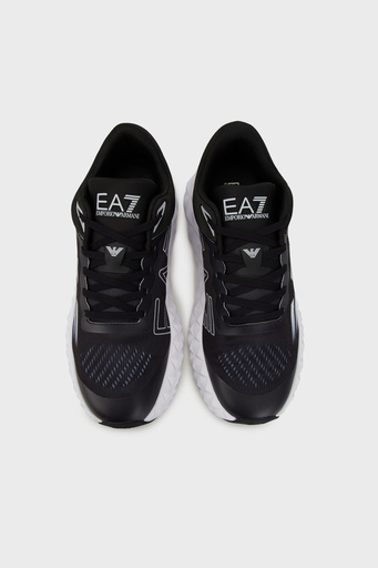 EA7 Logolu Kalın Tabanlı Sneaker Unisex Ayakkabı X8X239 XK432 R966 SİYAH-GRİ - 4
