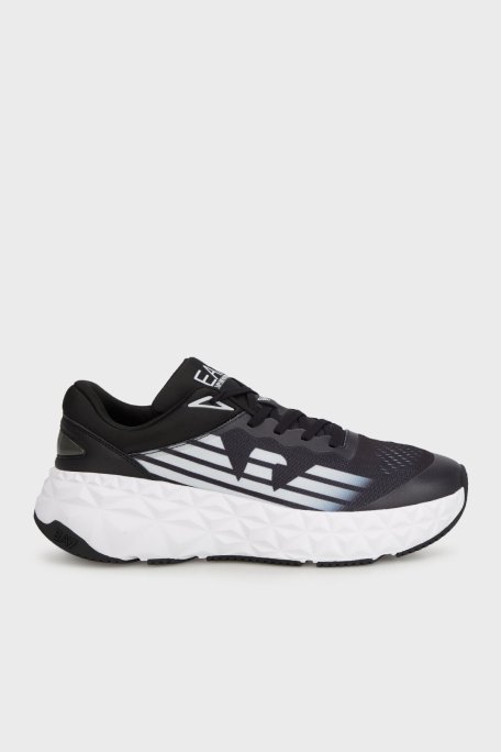 EA7 Logolu Kalın Tabanlı Sneaker Unisex Ayakkabı X8X239 XK432 R966 SİYAH-GRİ - 1