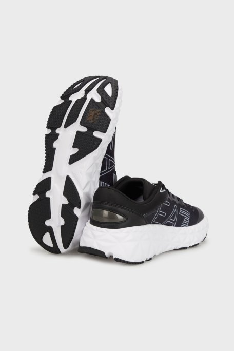 EA7 Logolu Kalın Tabanlı Sneaker Unisex Ayakkabı X8X239 XK432 R966 SİYAH-GRİ - 5