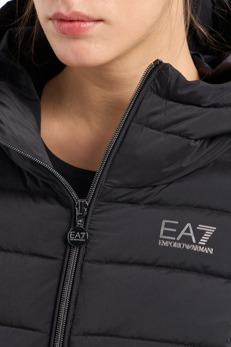 EA7 Logolu Kapüşonlu Suya ve Rüzgara Dayanıklı Regular Fit Bayan Mont 6RTB14 TNDAZ 1200 SİYAH - 2