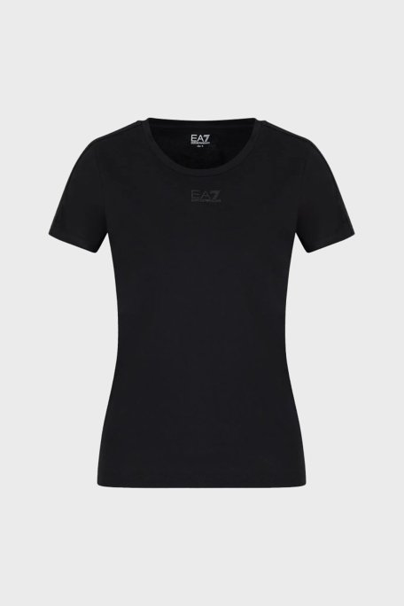 EA7 Logolu Pamuklu Regular Fit Bayan T Shirt 6LTT18 TJJLZ 1200 SİYAH - 2