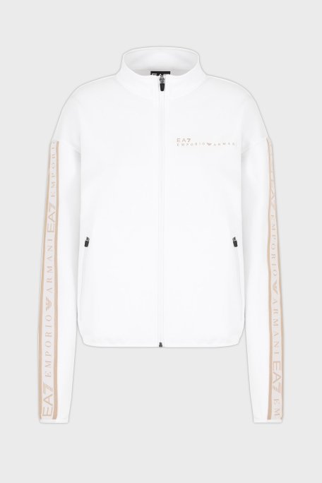 EA7 Logolu Regular Fit Dik Yaka Fermuarlı Bayan Sweat 7W000275 AF12501 U0002 BEYAZ - 5
