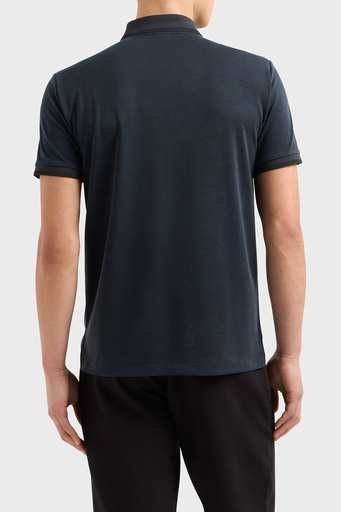 EA7 Logolu Regular Fit Düğmeli Erkek Polo Yaka T Shirt 7M000090 AF13862 UC001 SİYAH