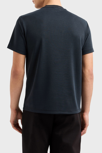 EA7 Logolu Regular Fit Sıfır Yaka Erkek T Shirt 7M000089 AF13862 UC001 SİYAH