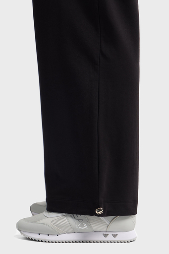 EA7 Logolu Relaxed Fit Kapüşonlu Bol Paça Bayan Eşofman Takımı 7W000086 AF13135 UC001 SİYAH - 3
