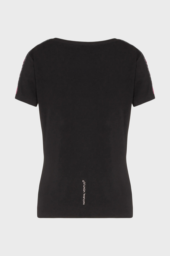 EA7 Logolu Slim Fit Bisiklet Yaka Bayan T Shirt 3RTT02 TJKUZ 1200 SİYAH - 4