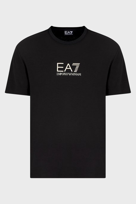 EA7 Logolu Slim Fit Bisiklet Yaka Erkek T Shirt 7M000301 AF13739 UC001 SİYAH - 5