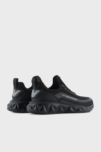 EA7 Logolu Sneaker Unisex Ayakkabı X8X106 XK262 N763 SİYAH - 3