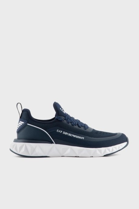 EA7 Logolu Sneaker Unisex Ayakkabı X8X106 XK262 R236 LACİVERT-BEYAZ - 1