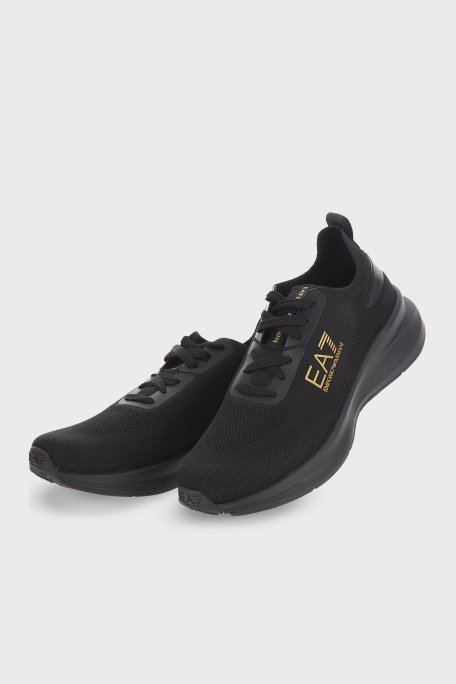 EA7 Logolu Sneaker Unisex Ayakkabı X8X149 XK349 T775 SİYAH - 4