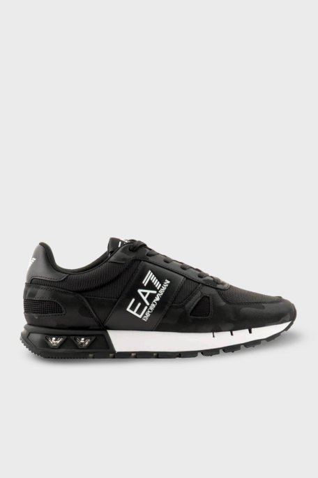 EA7 Logolu Sneaker Unisex Ayakkabı X8X151 XK386 N181 SİYAH-BEYAZ - 1