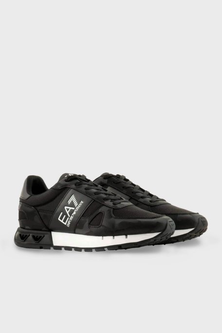 EA7 Logolu Sneaker Unisex Ayakkabı X8X151 XK386 N181 SİYAH-BEYAZ - 2
