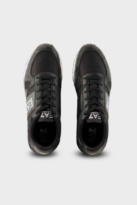 EA7 Logolu Sneaker Unisex Ayakkabı X8X151 XK386 N181 SİYAH-BEYAZ - 3