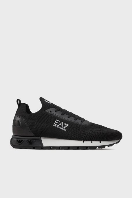 EA7 Logolu Sneaker Unisex Ayakkabı X8X171 XK373 N181 SİYAH-BEYAZ - 1