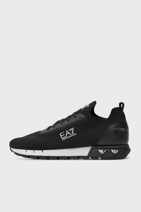 EA7 Logolu Sneaker Unisex Ayakkabı X8X171 XK373 N181 SİYAH-BEYAZ - 7