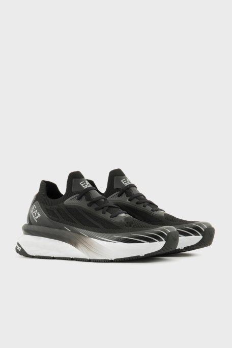 EA7 Logolu Sneaker Unisex Ayakkabı X8X176 XK377 N763 SİYAH-BEYAZ - 2