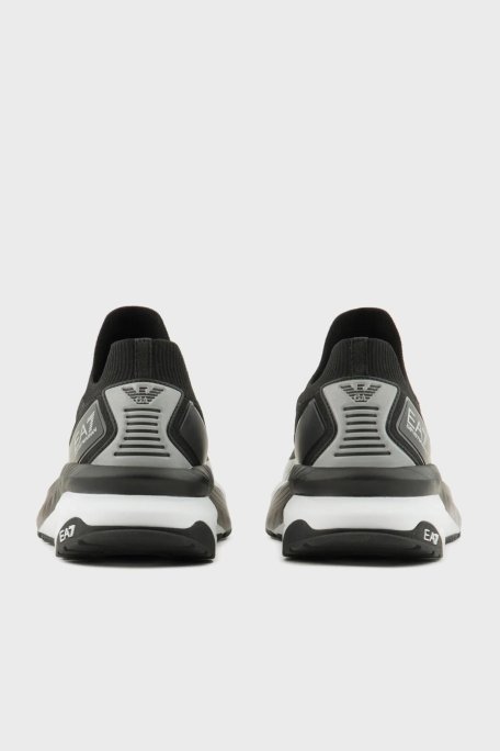 EA7 Logolu Sneaker Unisex Ayakkabı X8X176 XK377 N763 SİYAH-BEYAZ - 4