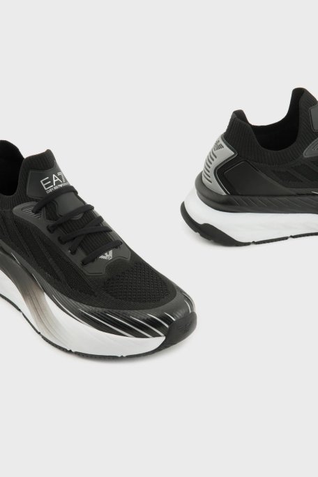 EA7 Logolu Sneaker Unisex Ayakkabı X8X176 XK377 N763 SİYAH-BEYAZ - 5