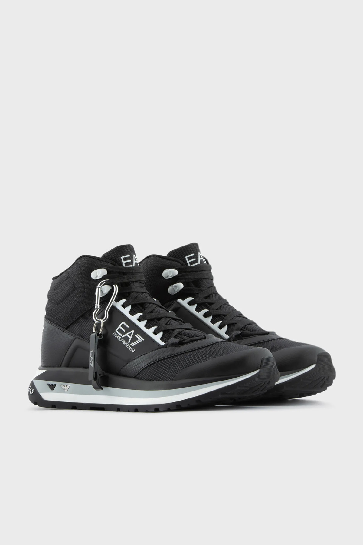 EA7 Logolu Sneaker Unisex Ayakkabı X8Z036 XK293 A120 SİYAH-BEYAZ