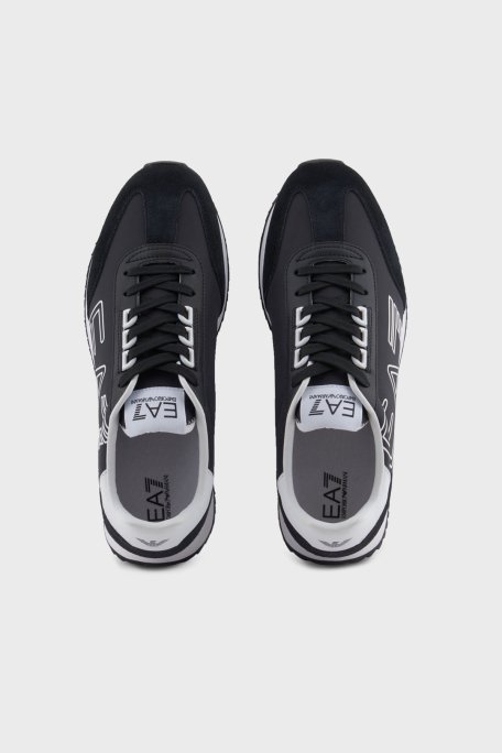 EA7 Logolu Süet Detaylı Sneaker Unisex Ayakkabı X8X101 XK257 U448 SİYAH - 3