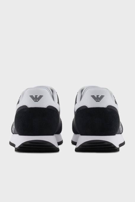 EA7 Logolu Süet Detaylı Sneaker Unisex Ayakkabı X8X101 XK257 U448 SİYAH - 4