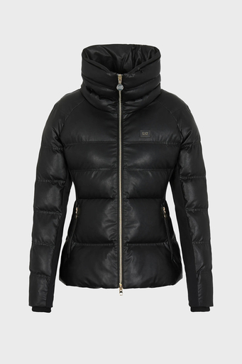 EA7 Logolu Yüksek Yaka Slim Fit Bayan Mont 6RTB32 TNDMZ 1200 SİYAH - 3