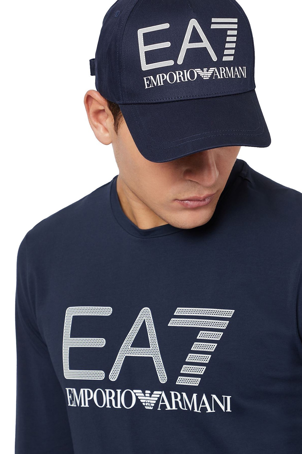 EA7 Marka Logolu % 100 Pamuk Erkek Şapka 275916 1P104 00035 LACİVERT