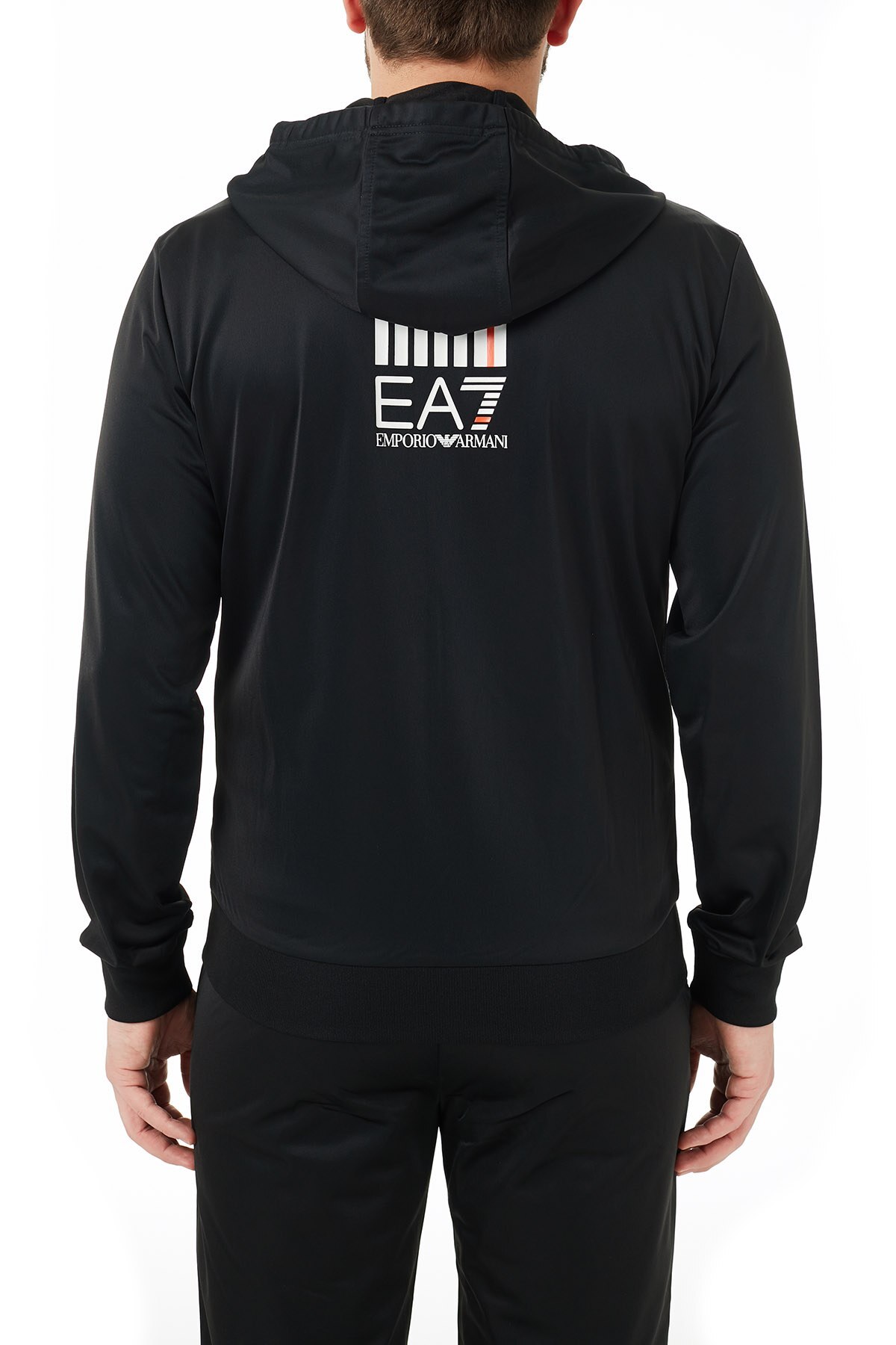 EA7 Marka Logolu Kapüşonlu Regular Fit Eşofman Takım Erkek Eşofman Takımı S 6HPV51 PJ08Z 1200 SİYAH
