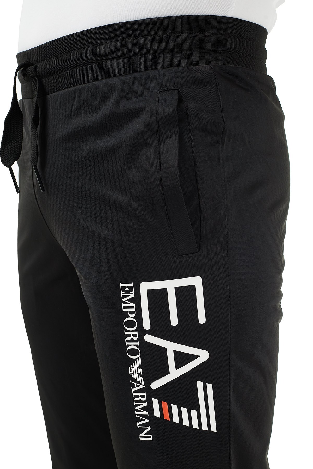 EA7 Marka Logolu Kapüşonlu Regular Fit Eşofman Takım Erkek Eşofman Takımı S 6HPV51 PJ08Z 1200 SİYAH