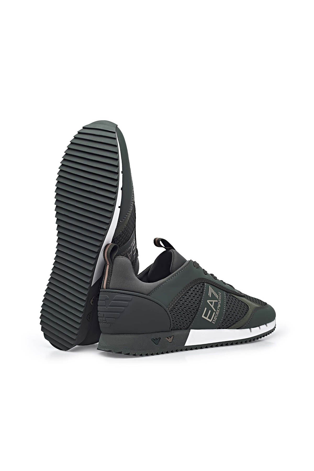 EA7 Marka Logolu Sneaker Unisex Ayakkabı X8X027 XK050 N439 HAKİ