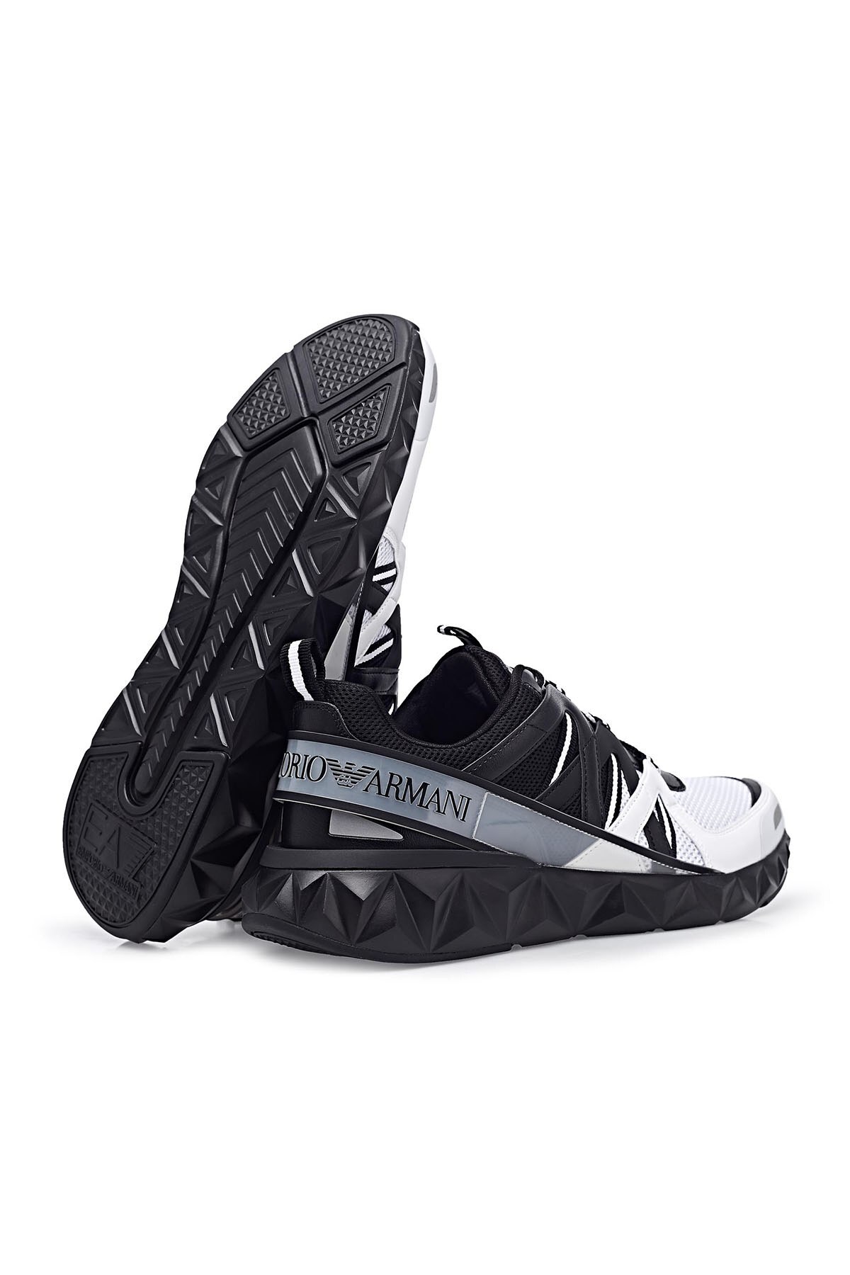EA7 Marka Logolu Sneaker Unisex Ayakkabı X8X055 XK135 N349 SİYAH