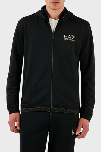 EA7 Modal Karışımlı Regular Fit Taş Detaylı Kapüşonlu Erkek Sweat 7M000304 AF13740 UC001 SİYAH - 1