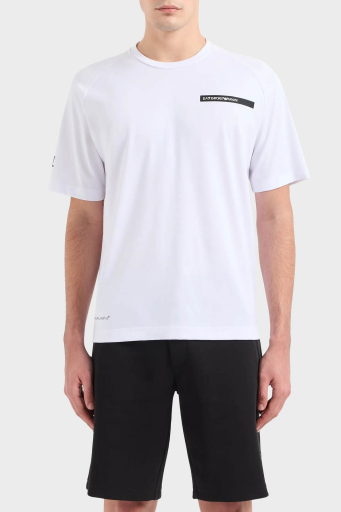 EA7 Oversize Fit Bisiklet Yaka Erkek T Shirt 3DPT11 PJUYZ 1100 BEYAZ - 1