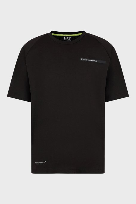 EA7 Oversize Fit Bisiklet Yaka Erkek T Shirt 3DPT11 PJUYZ 1200 SİYAH - 5