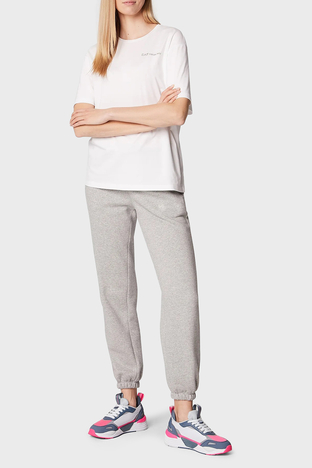 EA7 - EA7 Pamuk Karışımlı Bisiklet Yaka Regular Fit Bayan T Shirt 6LTT09 TJGCZ 0100 BEYAZ (1)