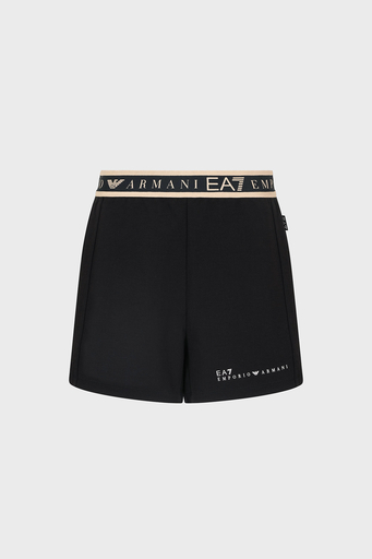 EA7 Pamuk Karışımlı Regular Fit Logolu Bayan Short 7W000280 AF12501 UC001 SİYAH - 10