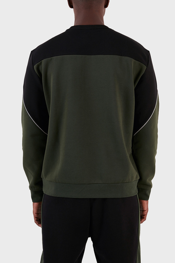 EA7 Pamuklu Oversize Fit Bisiklet Yaka Erkek Sweat 6RPM29 PJ07Z 1845 HAKİ - 2