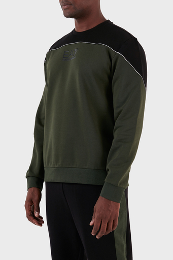 EA7 Pamuklu Oversize Fit Bisiklet Yaka Erkek Sweat 6RPM29 PJ07Z 1845 HAKİ - 3
