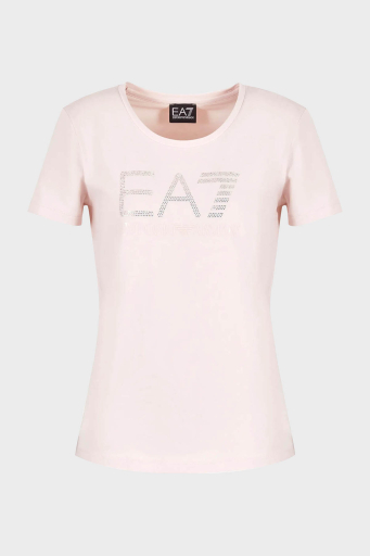 EA7 Pamuklu Regular Fit Bisiklet Yaka Bayan T Shirt 3DTT21 TJFKZ 1422 EKRU - 5