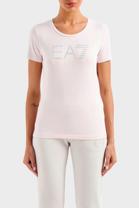 EA7 Pamuklu Regular Fit Bisiklet Yaka Bayan T Shirt 3DTT21 TJFKZ 1422 EKRU - 1