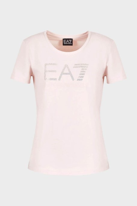 EA7 Pamuklu Regular Fit Bisiklet Yaka Bayan T Shirt 3DTT21 TJFKZ 1422 EKRU - 5