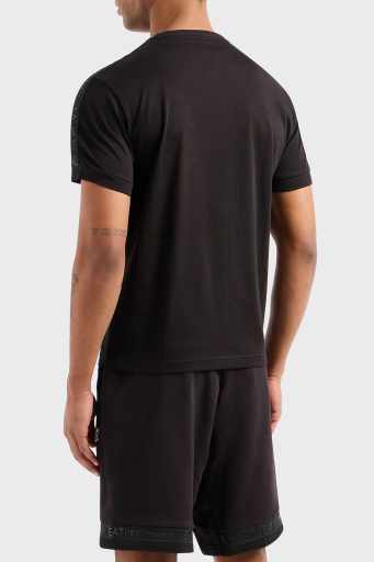 EA7 Pamuklu Regular Fit Bisiklet Yaka Erkek T Shirt 3DPT35 PJ02Z 0200 SİYAH - 8