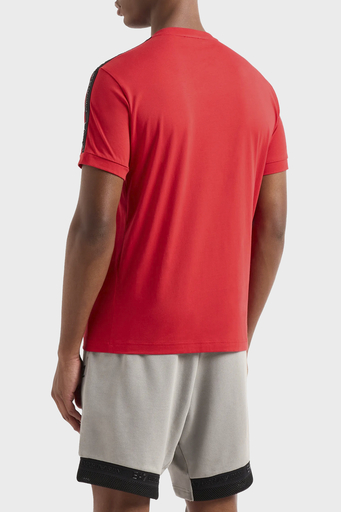 EA7 Pamuklu Regular Fit Bisiklet Yaka Erkek T Shirt 3DPT35 PJ02Z 1461 KIRMIZI