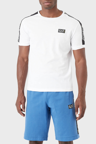 Ea7 - EA7 Pamuklu Regular Fit Bisiklet Yaka Erkek T Shirt 3RPT06 PJ02Z 1100 BEYAZ