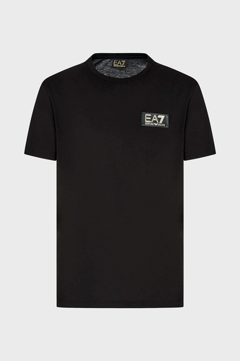 EA7 Pamuklu Regular Fit Bisiklet Yaka Erkek T Shirt 3RPT19 PJM9Z 1200 SİYAH - 3