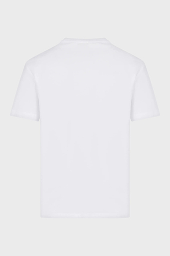 EA7 Pamuklu Regular Fit Bisiklet Yaka Erkek T Shirt 3RPT20 PJM9Z 1100 BEYAZ - 5