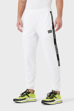 Ea7 - EA7 Pamuklu Regular Fit Cepli Jogger Spor Erkek Pantolon 3RPP58 PJ05Z 1100 BEYAZ (1)